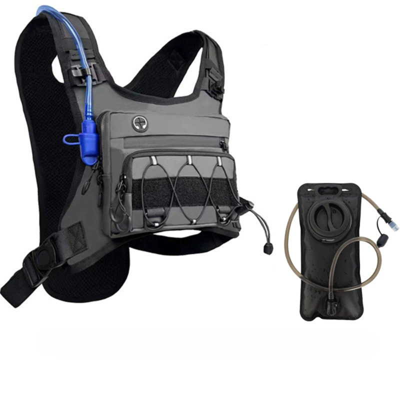 Running Vest for Men Tactical Hydration Backpack Adjustable Lightweight Chest Pack for Marathon Hunting Cycling