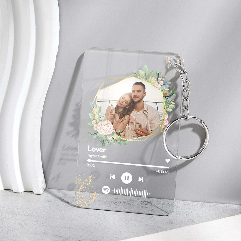 Custom Spotify Code Song Plaque Music Glass Keychain/Plaque/NightLight Gift For Lover - Myphotowallet