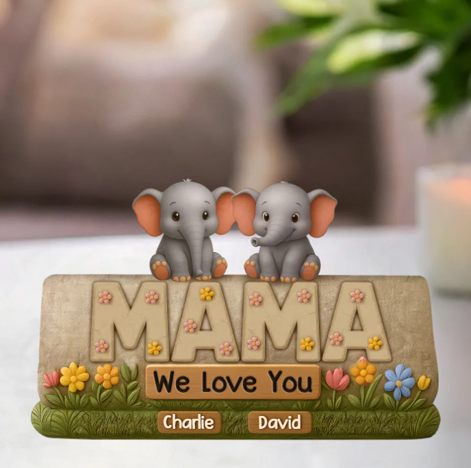 Our Tiny Feet Follow Your Big Heart - Family Personalized Custom Acrylic Plaque Custom Shape - Mother's Day, Gift For Mom, Grandma