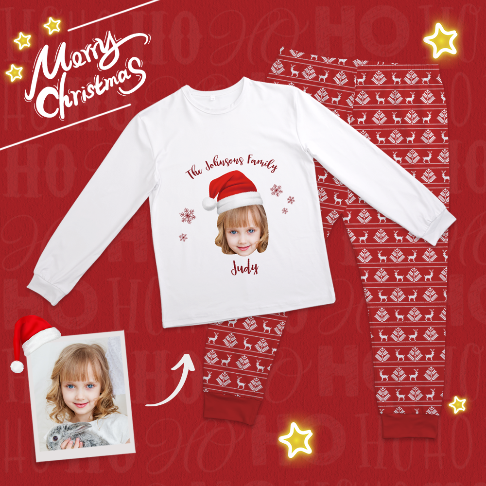 Custom Face Merry Christmas Personalized Pajamas Suit - 