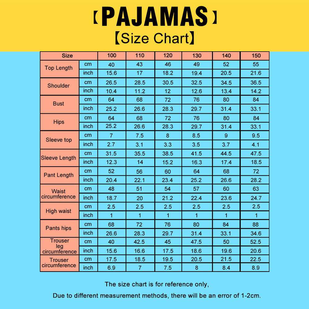 Custom Face Children's Pajamas Sky Print Clouds - 