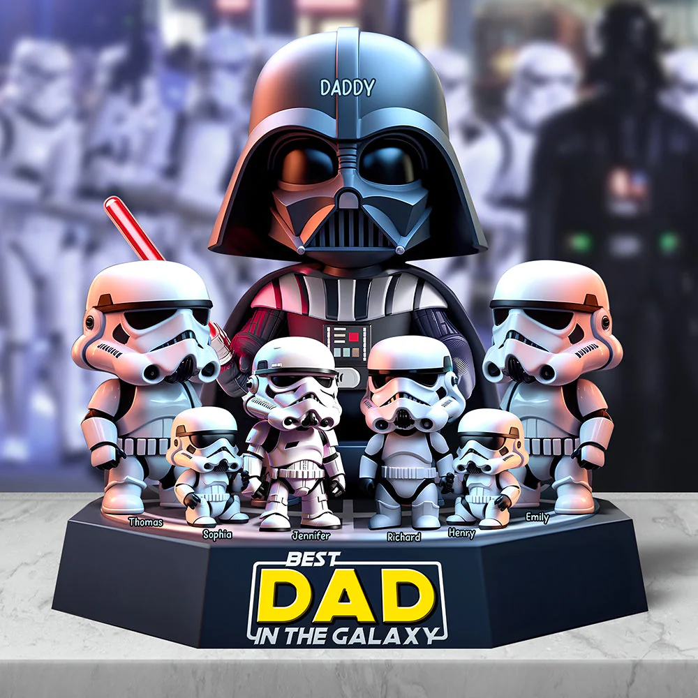 Personalized Gifts For Dad Acrylic Plaque, Best Dad In The Galaxy