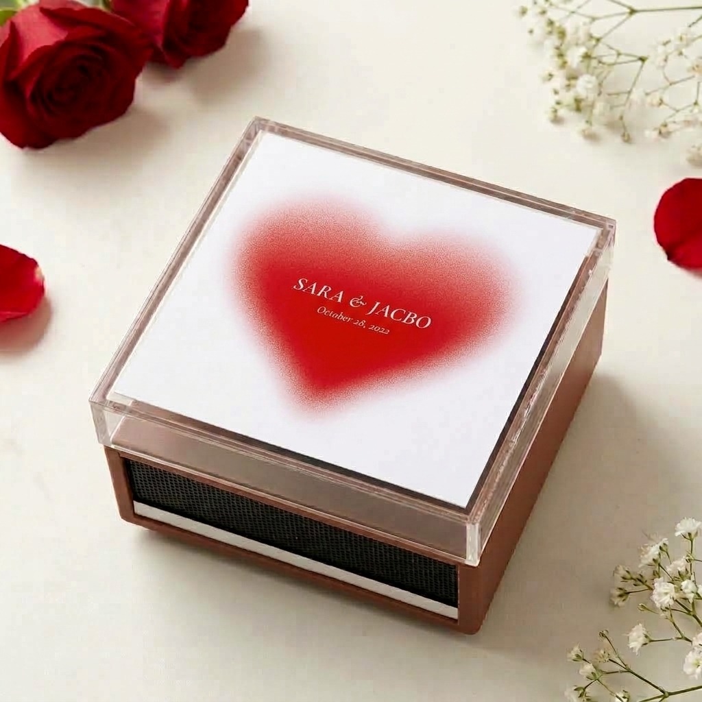 Personalized Mini Vinyl Music Player That Really Plays Music | Each Vinyl Can Play a Different Full Song, Custom Photo Album Cover & Music Box Cover, Father's Day Gift for Daddy - 