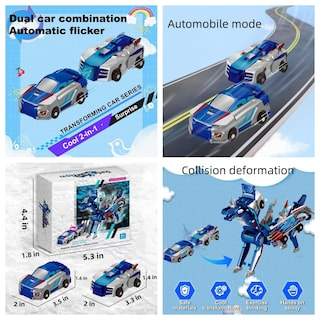 Transformer Unicorn Transforming Toy Cars, 2 Units, For Children - International Sale.