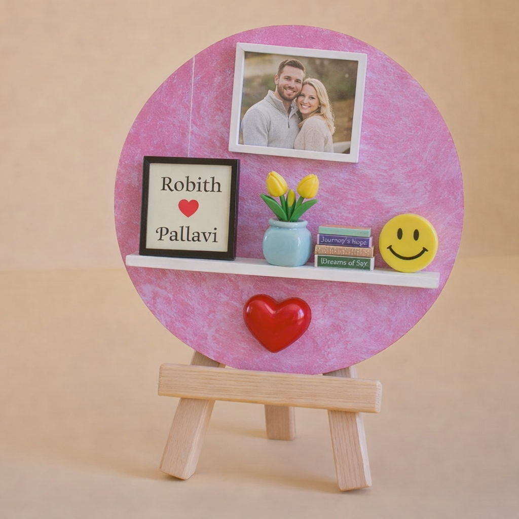 THE MINIATURE RACK Custom Photo & Message Valentine's Day Gift, Personalized Couple Keepsake