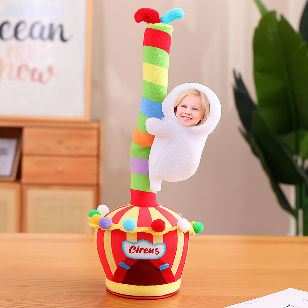 Personalized printable photo can sing and dance funny doll plush toy men and women birthday girlfriend Valentine's Day gift