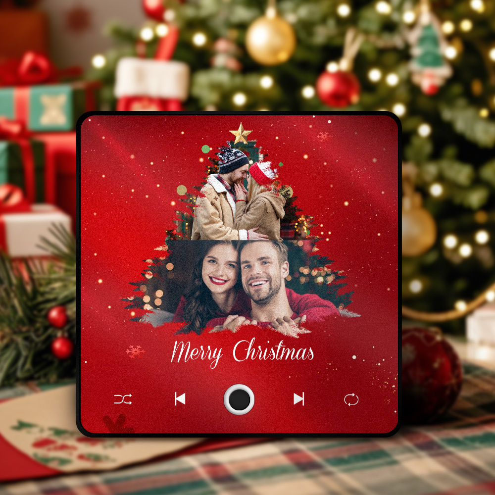 Christmas Music Fridge Magnet with Photo - Play Music to Make Christmas Full of Joy & Memories - Get Photo Blanket