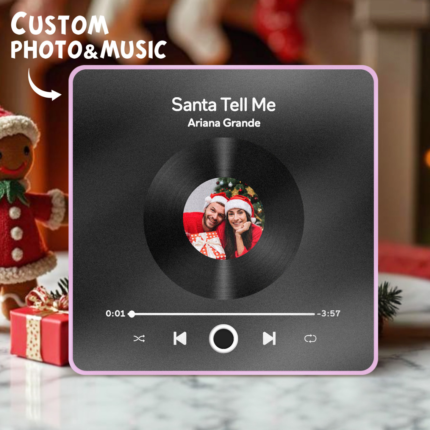 Personalized Music Fridge Magnet Customized Album Fridge Magnet Can Play Songs Christmas Gift