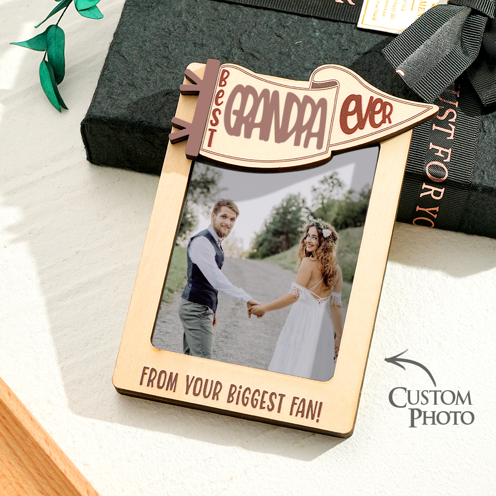 Custom Photo Engraved Fridge Magnet Couple Home Gifts