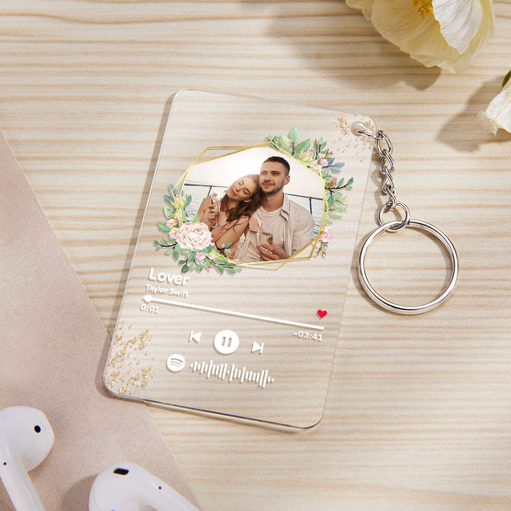 Custom Spotify Code Song Plaque Music Glass Keychain/Plaque/NightLight Gift For Lover - Myphotowallet