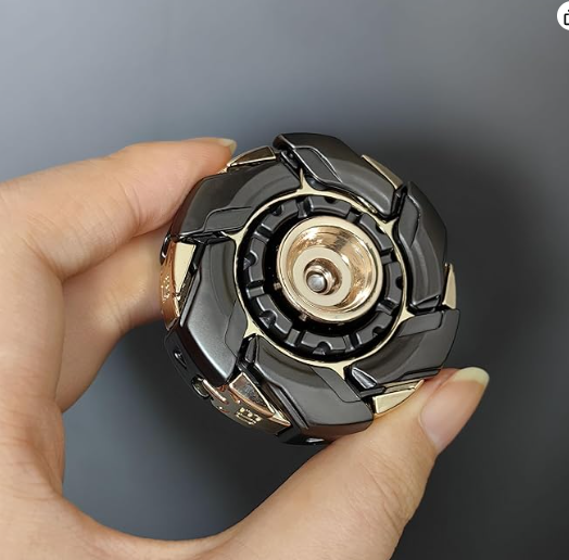EDC Fidget Sliders Fidget Toys, Stress Relief Magnetic Metal Open Armor Spinning Top for Adults