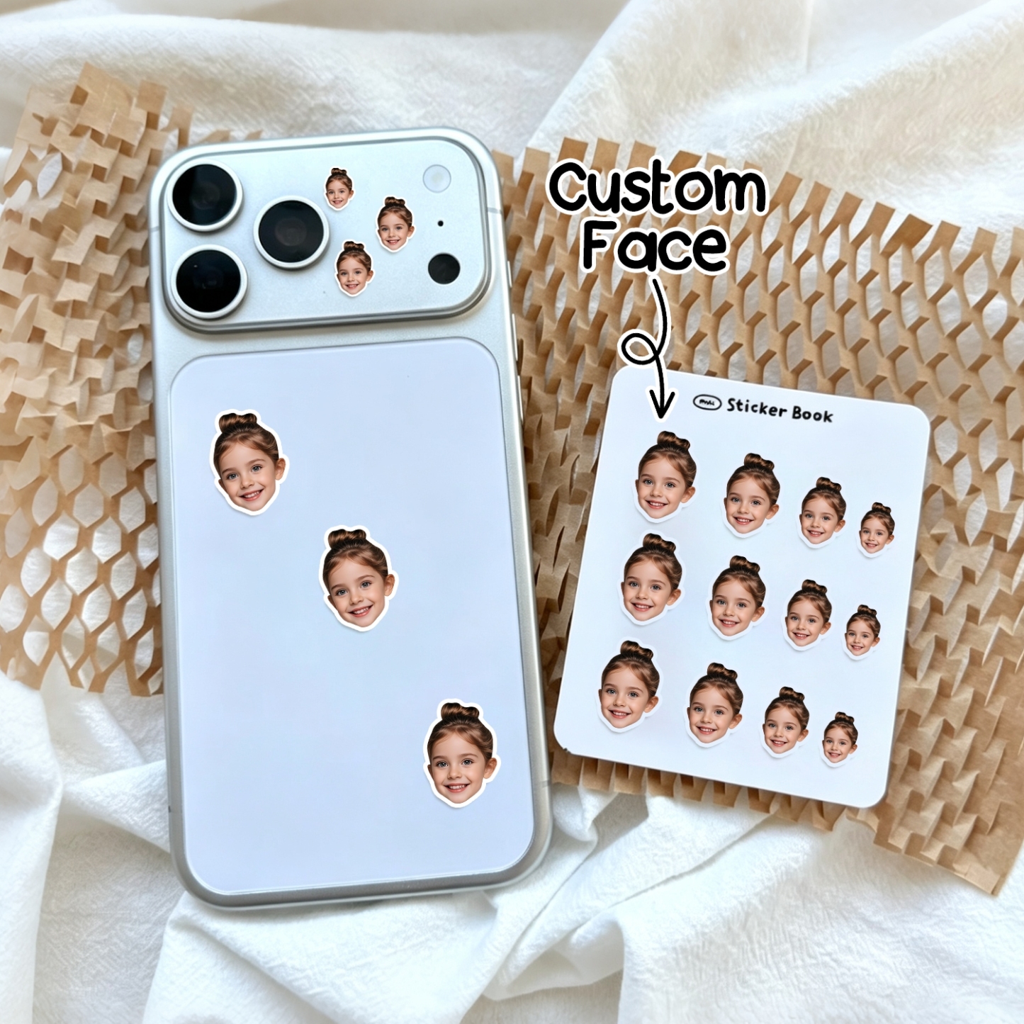 Custom Mini Photo Booth Strip Stickers Personalized Clear Sheet for Phone Case Journaling