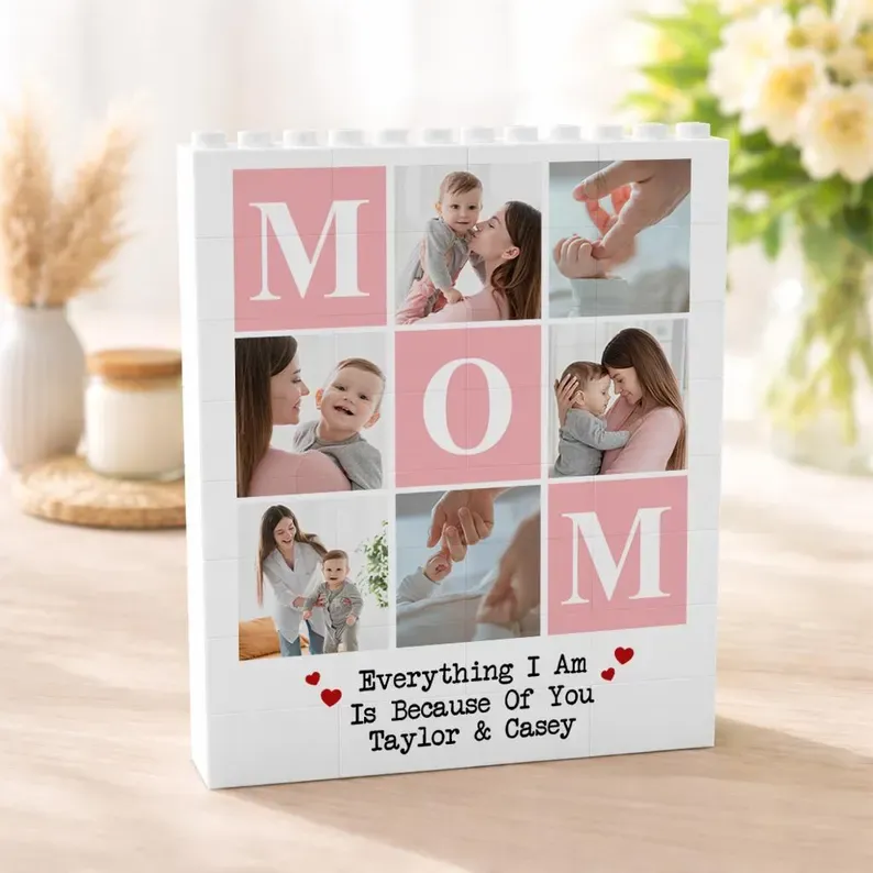 Custom Photo Brick Puzzle Frame – Build Warmth, A Sweet Gift for Mom & Mother's Day