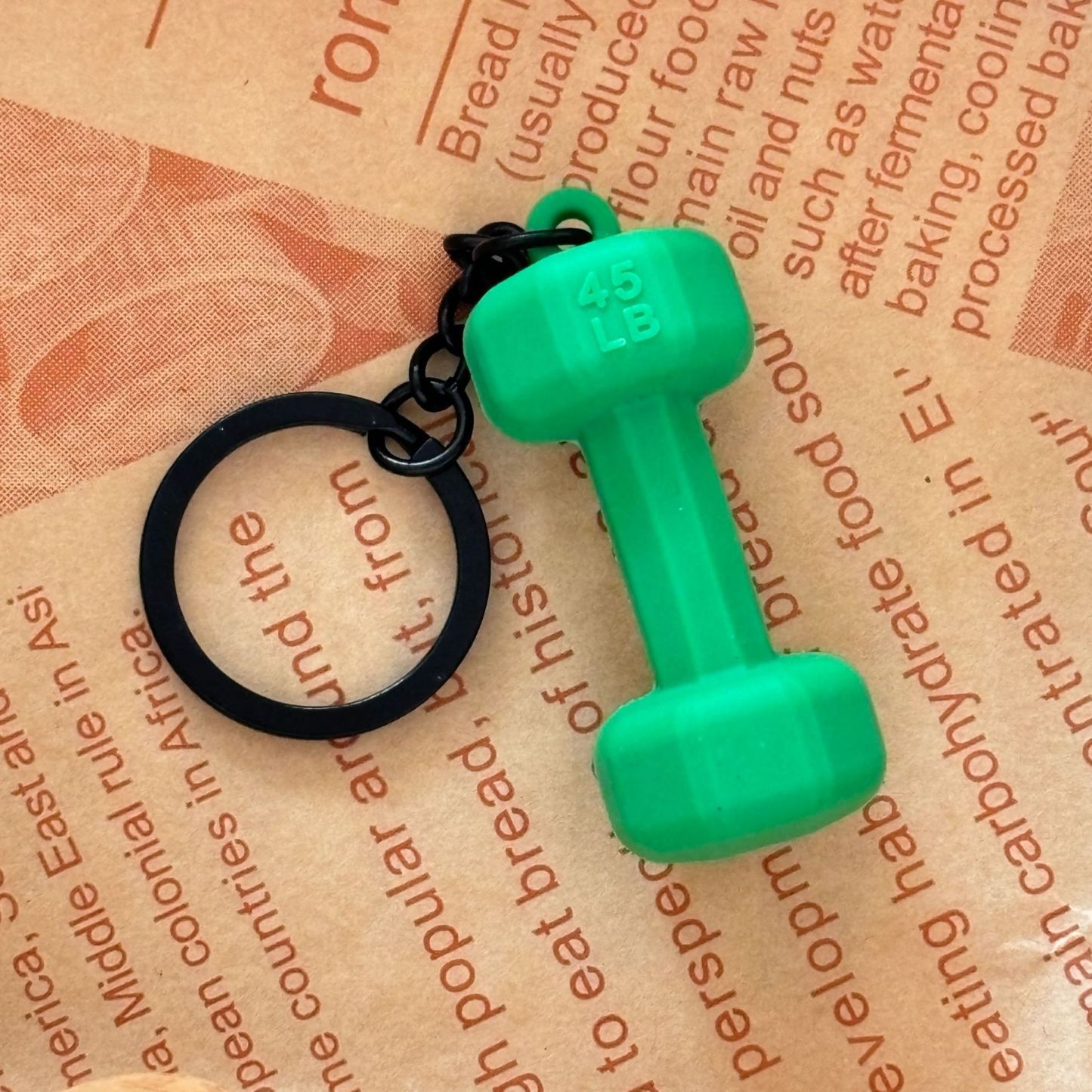 Dumbbell Keychain Accessories Equipment Pendant Metal Mini Backpack Ke