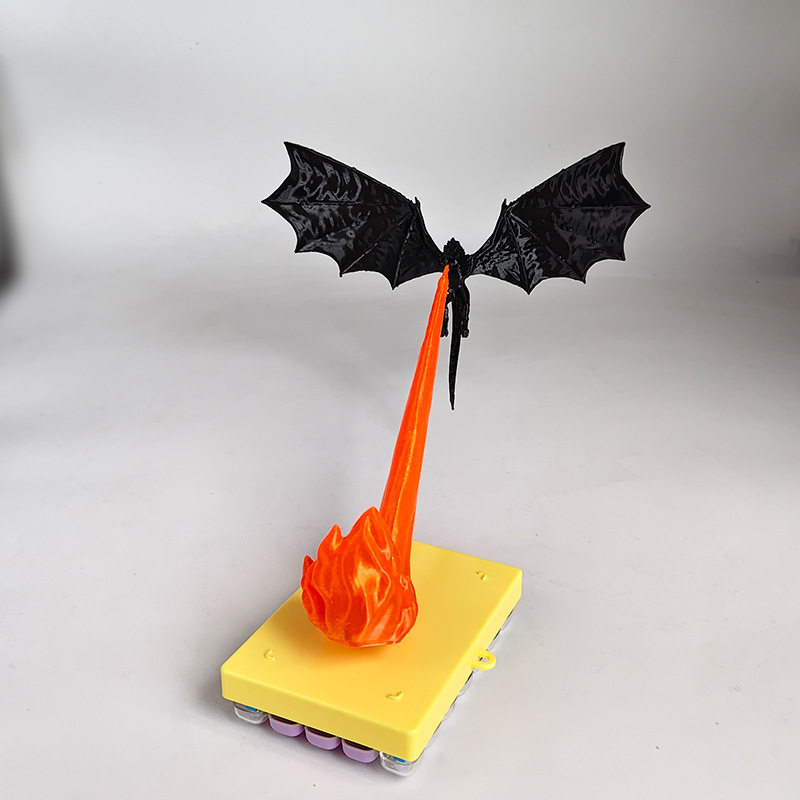 Dragon Flame Book Nook, 3D Flying Dragon Flame Book Nook,Flying Dragon Bookshelf Decoration, Dragon Statue Ornament Book Nook,Gothic Dragon Halloween Bookshelf Decor (2PCS)