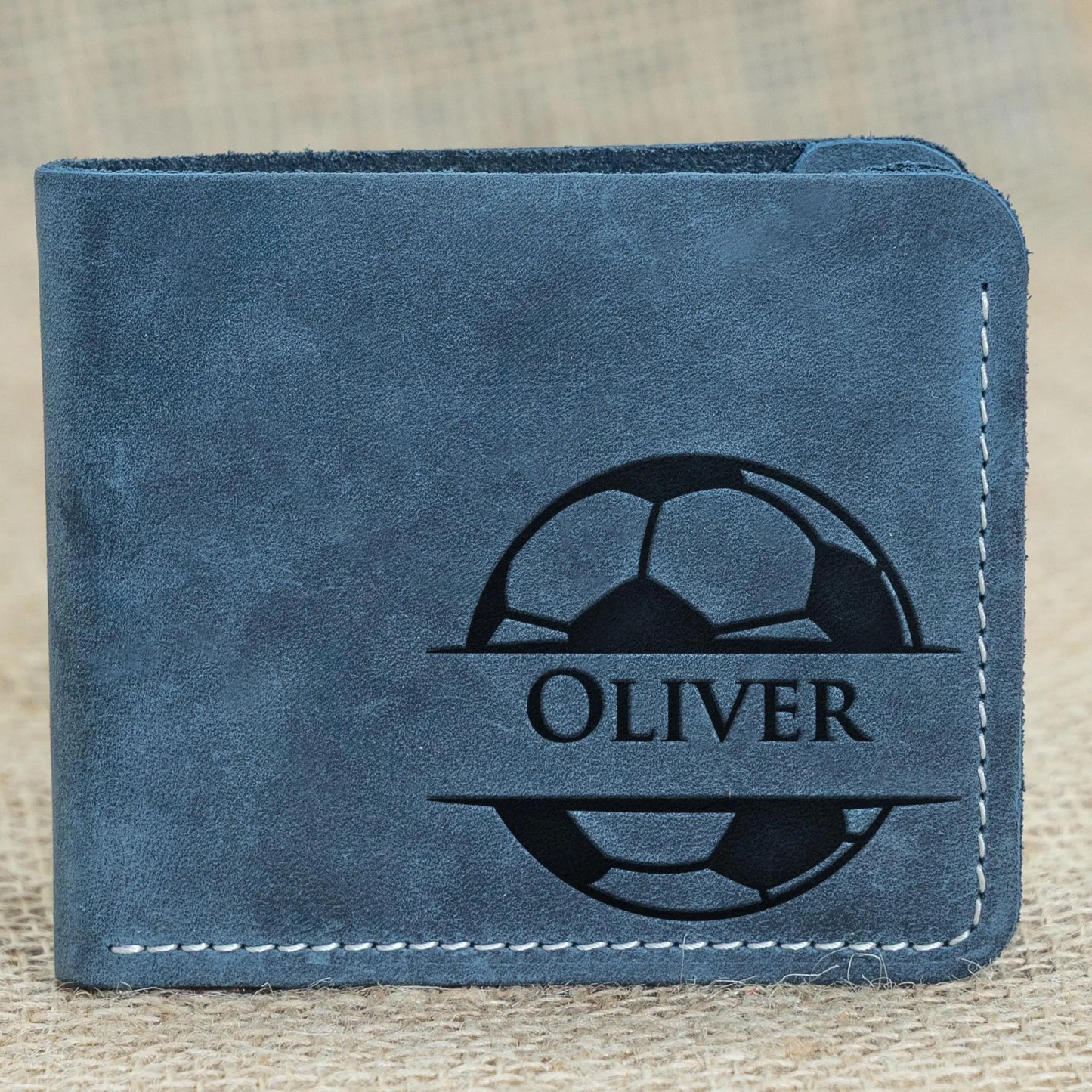 Personalized Gift For Team | Soccer Ball Personalized Wallet | Baseball Gift | Anniversary Gift For Him