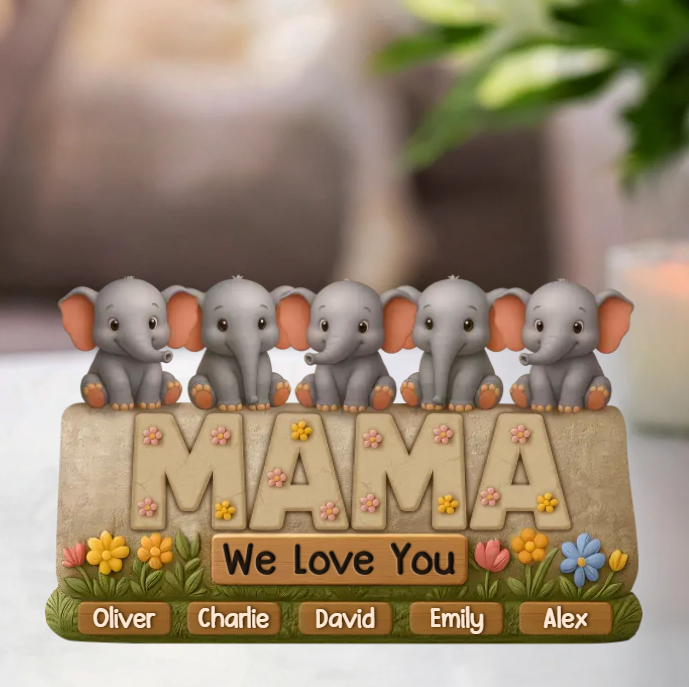 Our Tiny Feet Follow Your Big Heart - Family Personalized Custom Acrylic Plaque Custom Shape - Mother's Day, Gift For Mom, Grandma