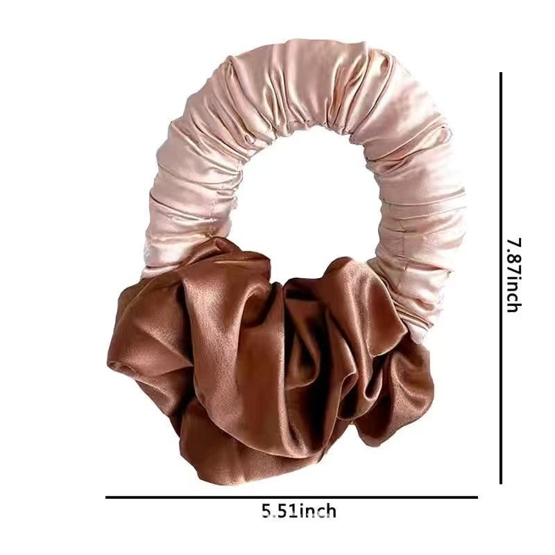 Seamless bun hair curler tie,portable sleeping curling iron, scrunchie