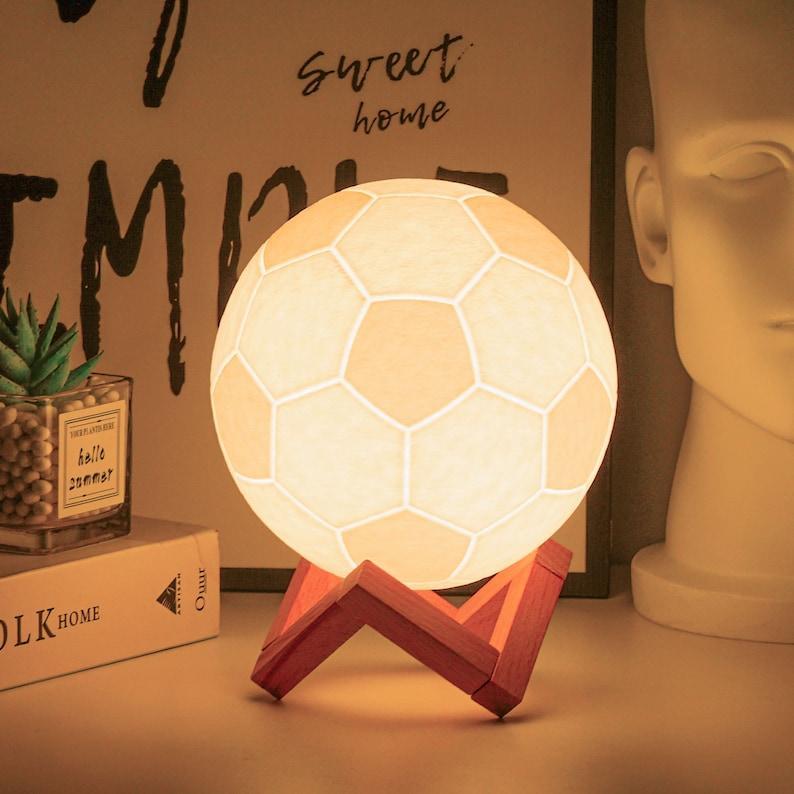 Personalized Soccer Gifts for Soccer Fan player Night Light Lamp For Friend Men boy Kids Dad Football Christmas Coach Gifts Birthdays - myphotowallet