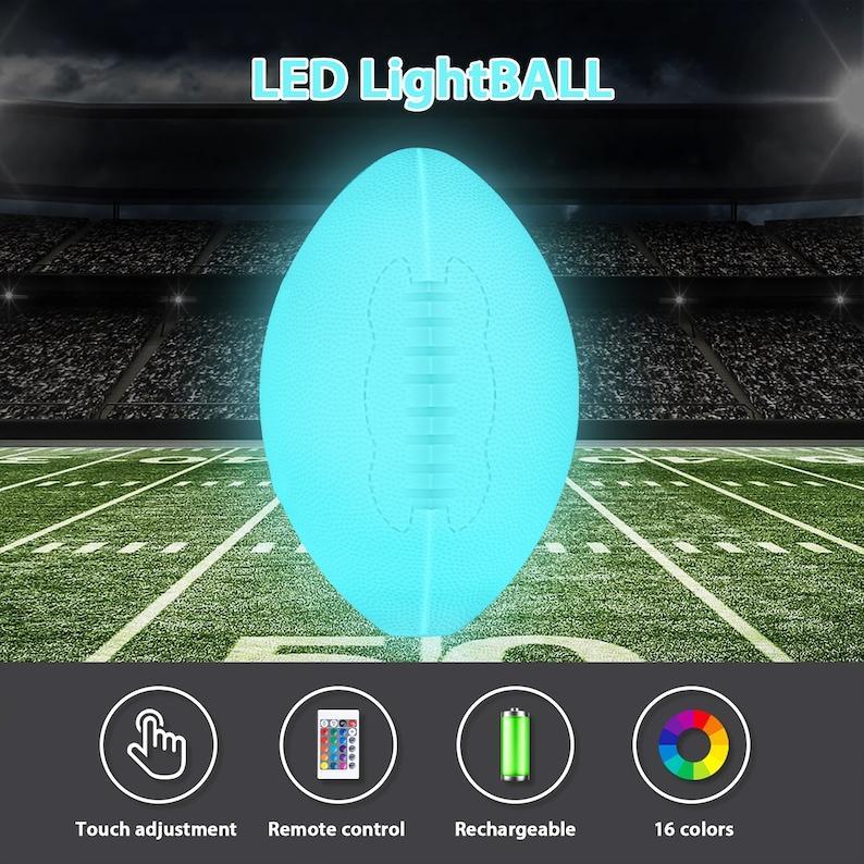 Personalized 3D Printed American Football Night Light - Ideal Birthday Gift, Graduation gifts, Perfect for Boys and Fans kids Kindergarten	 - myphotowallet
