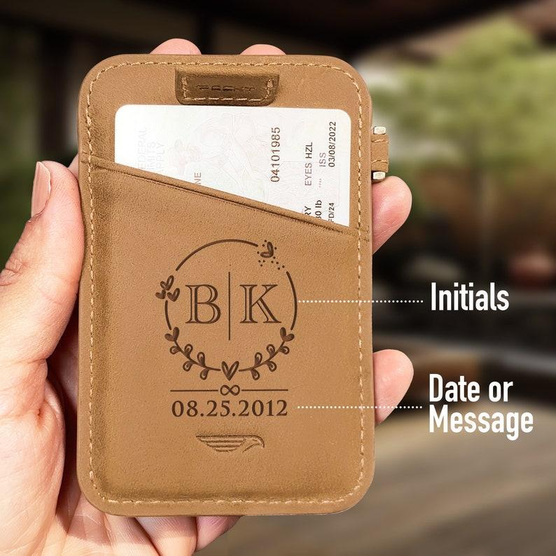 Mother's Day Gifts Custom Elastic Card Holder For Women and Men - Personalized Wallet Engraved Slim Credit Card Holder RFID Blocking Card Case Wallet