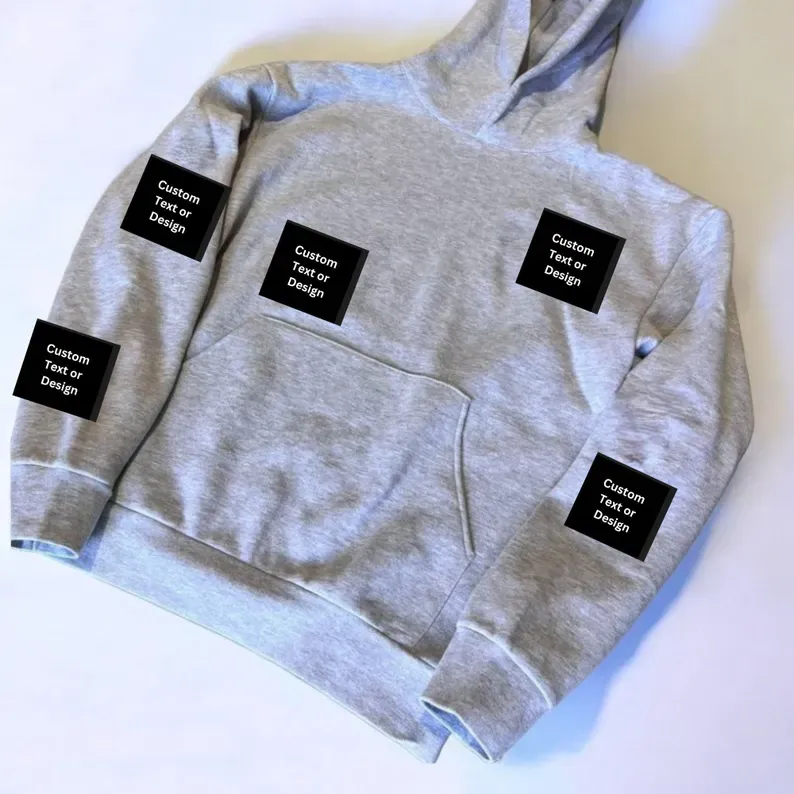 Custom Logo Hoodie 5 Spot Logo Hoodie Any Logo (Sports Team,Collage,etc) - 