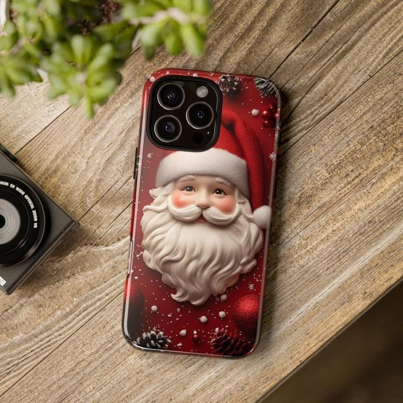 Christmas Phone Case, Vibrant Red Santa Claus Design, Festive Holiday Protection for Phones, Christmas Spirit, iPhone 16 15, Pixel, Galaxy.