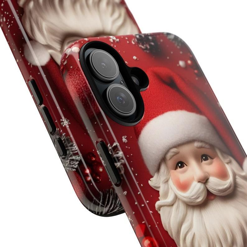 Christmas Phone Case, Vibrant Red Santa Claus Design, Festive Holiday Protection for Phones, Christmas Spirit, iPhone 16 15, Pixel, Galaxy.