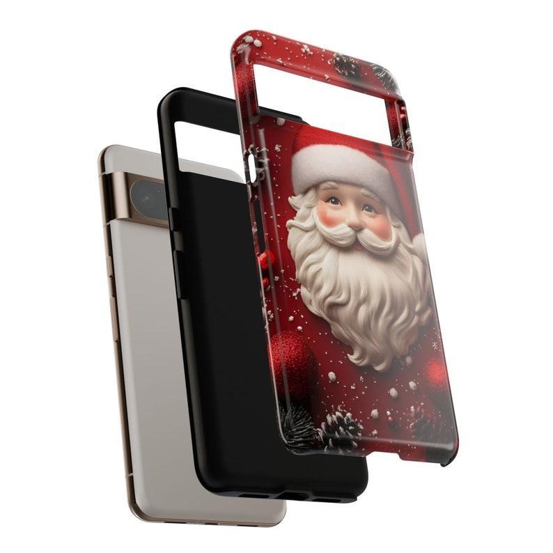 Christmas Phone Case, Vibrant Red Santa Claus Design, Festive Holiday Protection for Phones, Christmas Spirit, iPhone 16 15, Pixel, Galaxy.