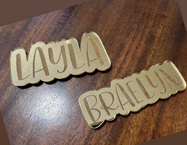 Custom Name Magnet, Custom Acrylic Engraved 5 inch Name Magnet, Personalized Name Magnet, Personalized Acrylic Magnet, Fridge Name Tag Gift