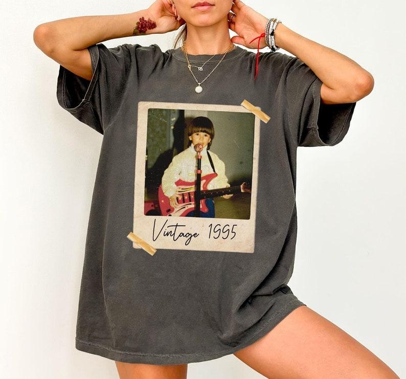Custom Vintage Photo And Year, Custom Shirt With Picture Personalized 30th Birthday Gift Vintage 30th Birthday Party Vintage Est 1995 Shirt