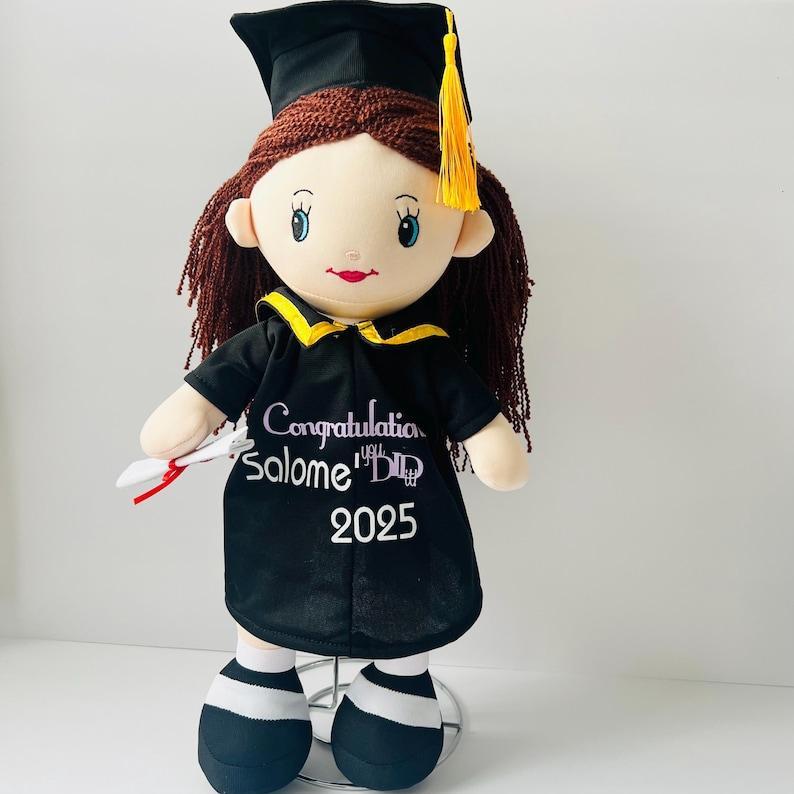 Personalized graduation Doll |Class of 2025 | grad gift | grad doll | doll, gift , customize gift | soft and easy to grab doll , congrats	  - myphotowallet