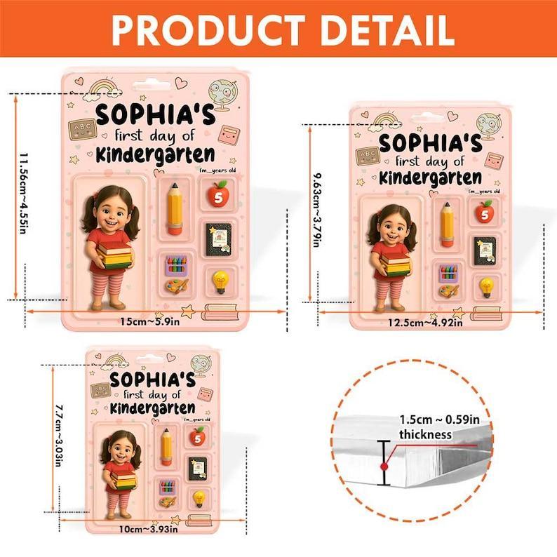 Personalized 3D Action Figure Back To School Gift, First Day Of School Sign Acrylic Block, Starting School Nursery Preschool Kindergarten