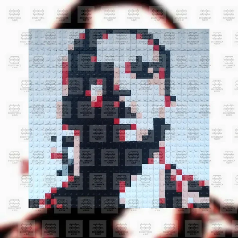 Custom DIY Pixel Brick Painting 16in Photo Mosaic Personalized Album-Style or Your Own Photo Block Art Gift for Couples, Valentine’s Day Custom Portrait