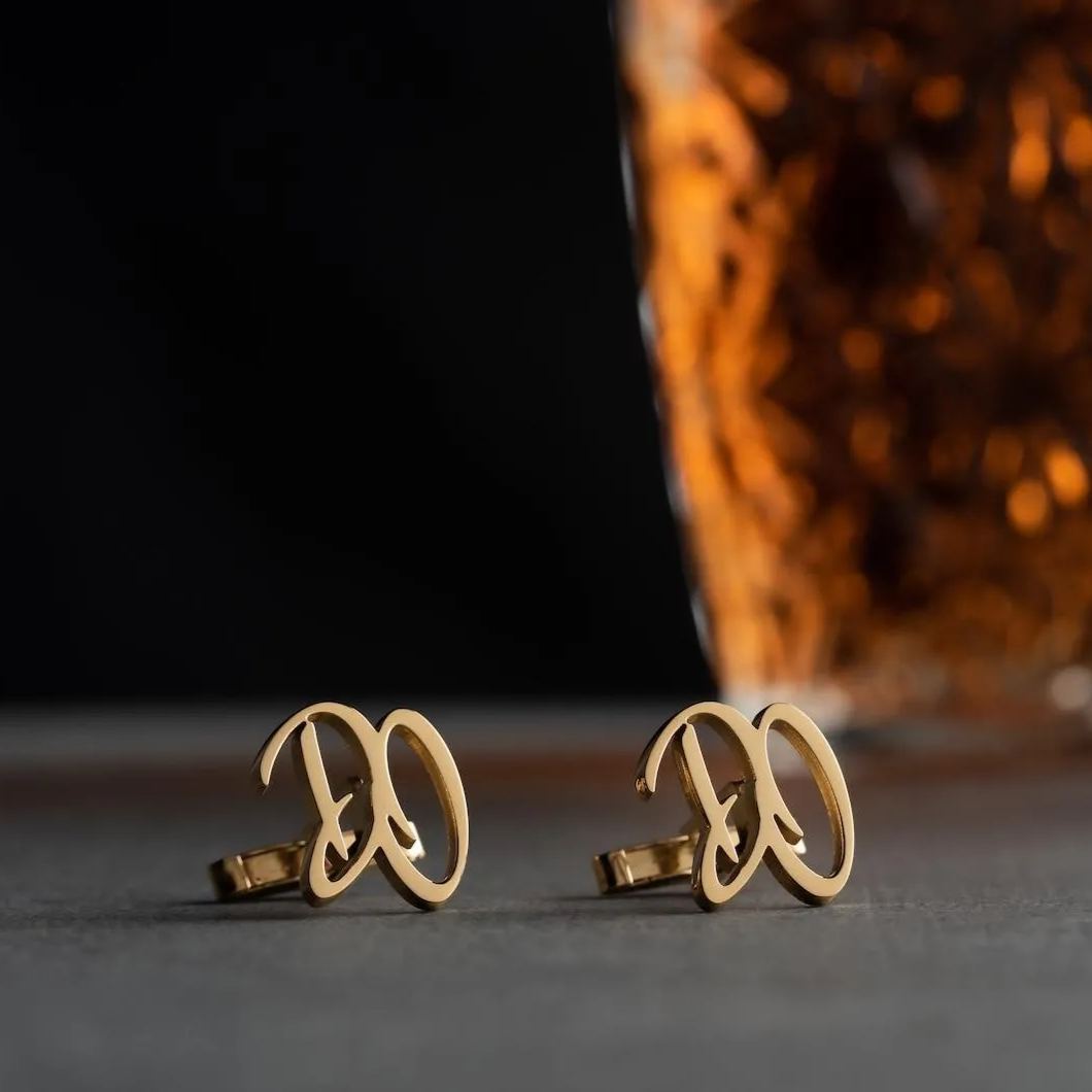 Custom Name Cufflinks - Personalized Wedding Cufflinks - Groom & Groomsmen Gift - Monogrammed Cufflinks - Sterling Silver Accessory