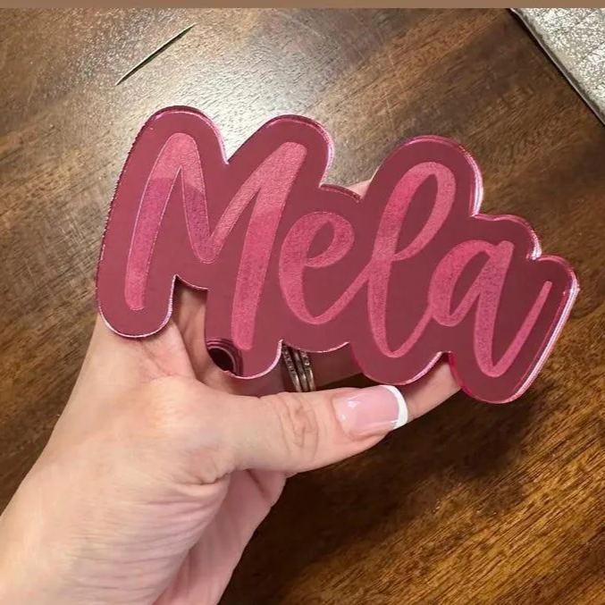 Custom Name Magnet, Custom Acrylic Engraved 5 inch Name Magnet, Personalized Name Magnet, Personalized Acrylic Magnet, Fridge Name Tag Gift