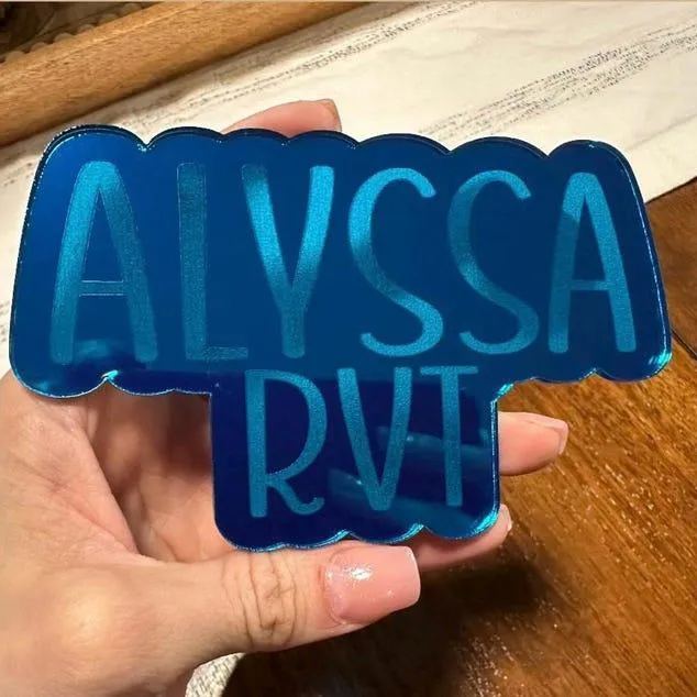 Custom Name Magnet, Custom Acrylic Engraved 5 inch Name Magnet, Personalized Name Magnet, Personalized Acrylic Magnet, Fridge Name Tag Gift