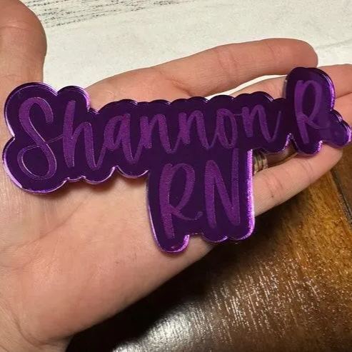 Custom Name Magnet, Custom Acrylic Engraved 5 inch Name Magnet, Personalized Name Magnet, Personalized Acrylic Magnet, Fridge Name Tag Gift