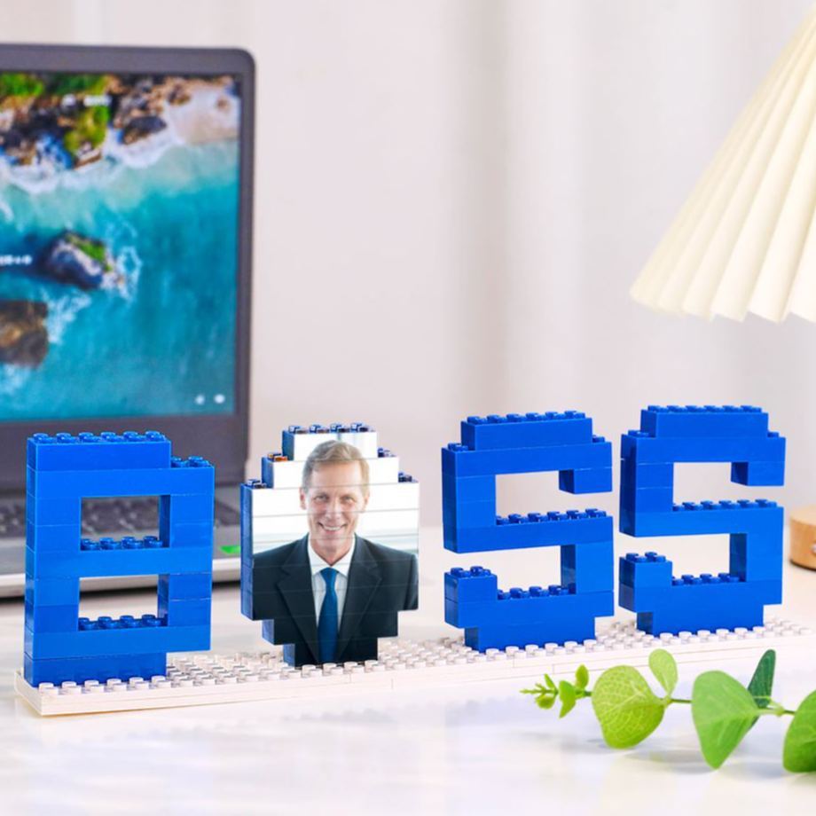 Gifts for Boss Custom Photo Building Bricks Puzzles Photo Blocks Rotatable Photo