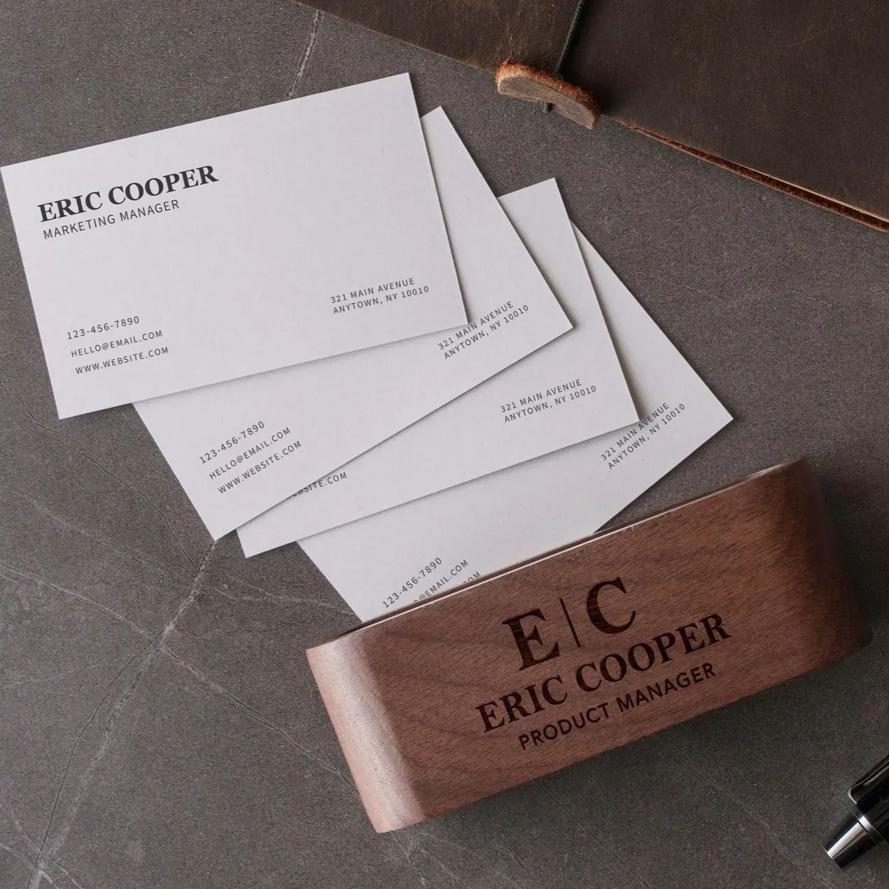 Personalized Gift for Him, Customized Business Card Holder,Personalized Business Card Holder,Desk Accessories