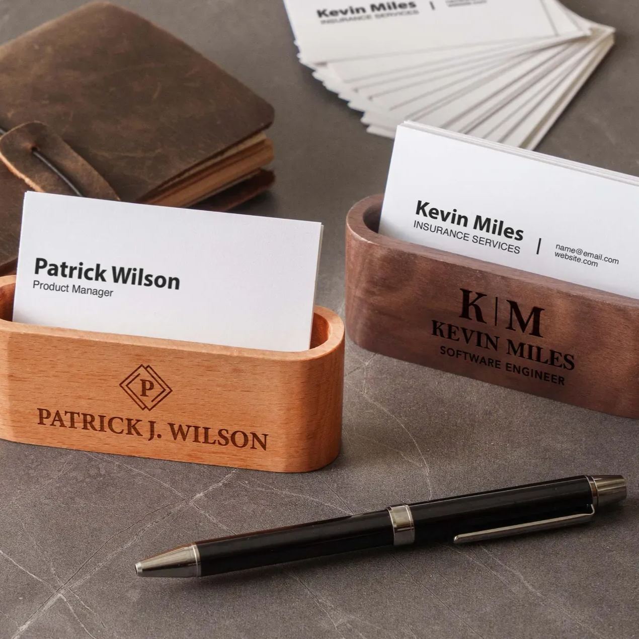 Personalized Gift for Him, Customized Business Card Holder,Personalized Business Card Holder,Desk Accessories