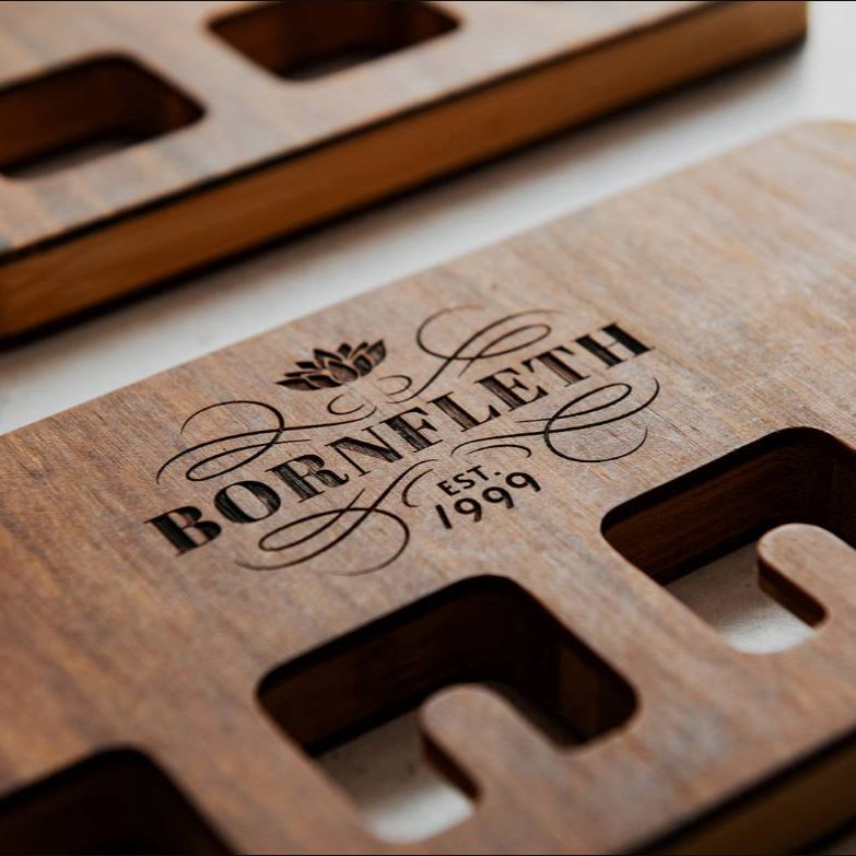 Wood Wall Mount For Keychains - Personalized Engraved Family Names