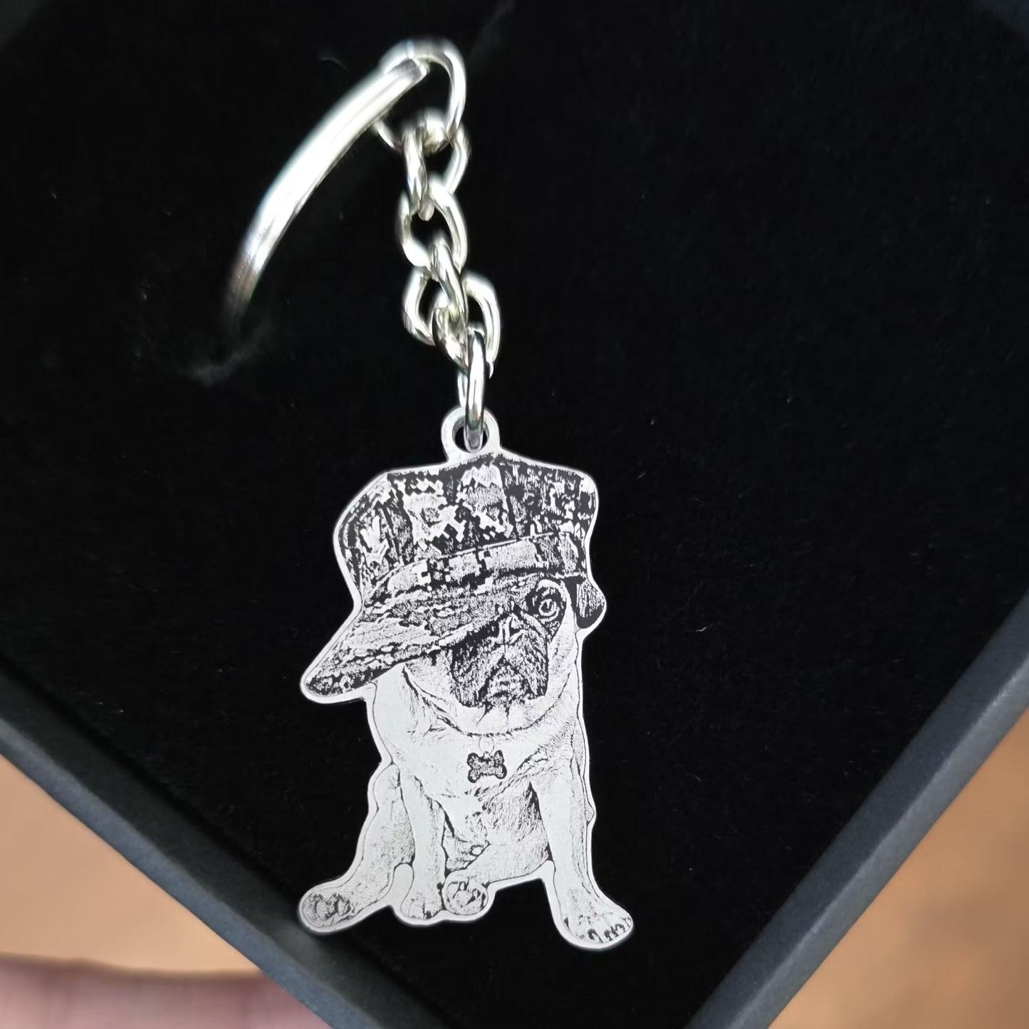 Life-Like Keychain Custom Pet Keychain with Photo-Engraved Detail