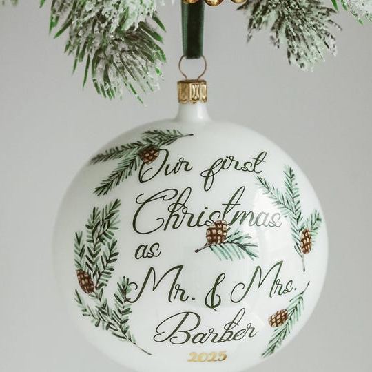 Our First Christmas as Mr and Mrs Ornament, Newlywed Ornament, Mr and Mrs Ornament, First Christmas Married Ornament, Newlywed gift