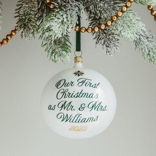Our First Christmas as Mr and Mrs Ornament, Newlywed Ornament, Mr and Mrs Ornament, First Christmas Married Ornament, Newlywed gift