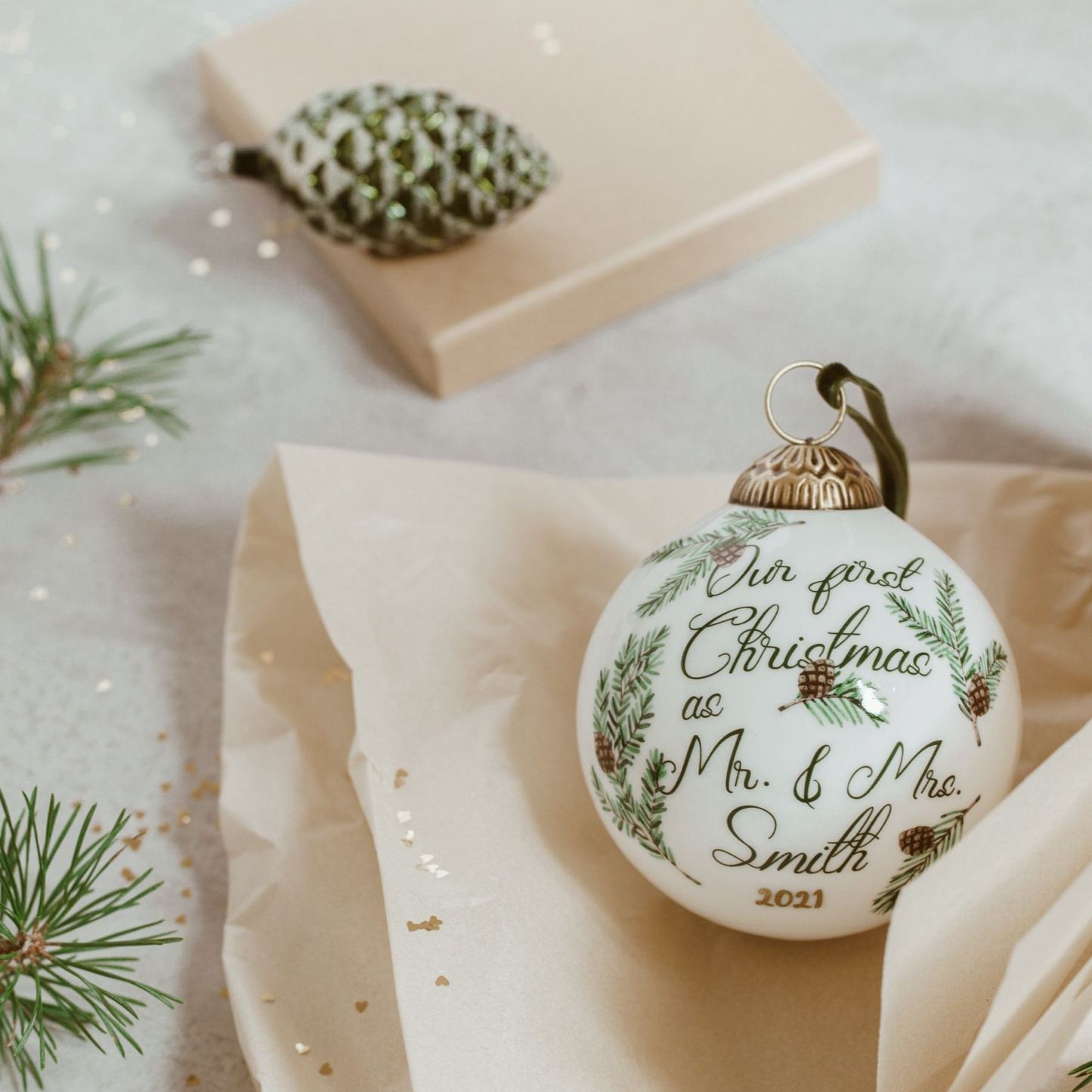 Our First Christmas as Mr and Mrs Ornament, Newlywed Ornament, Mr and Mrs Ornament, First Christmas Married Ornament, Newlywed gift