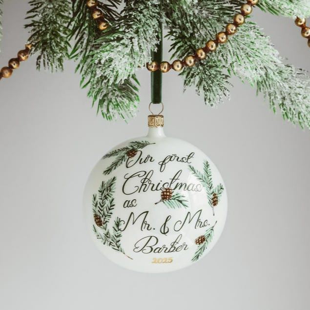 Our First Christmas as Mr and Mrs Ornament, Newlywed Ornament, Mr and Mrs Ornament, First Christmas Married Ornament, Newlywed gift