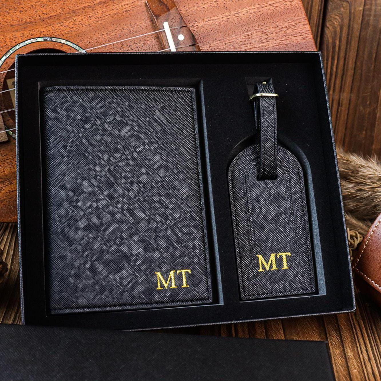 Personalised Passport Holder & Luggage Tag ,Custom Passport Wallet ,Wedding Gift,Travel Gift for Her ,Groomsmen Proposal, Travel Accessories