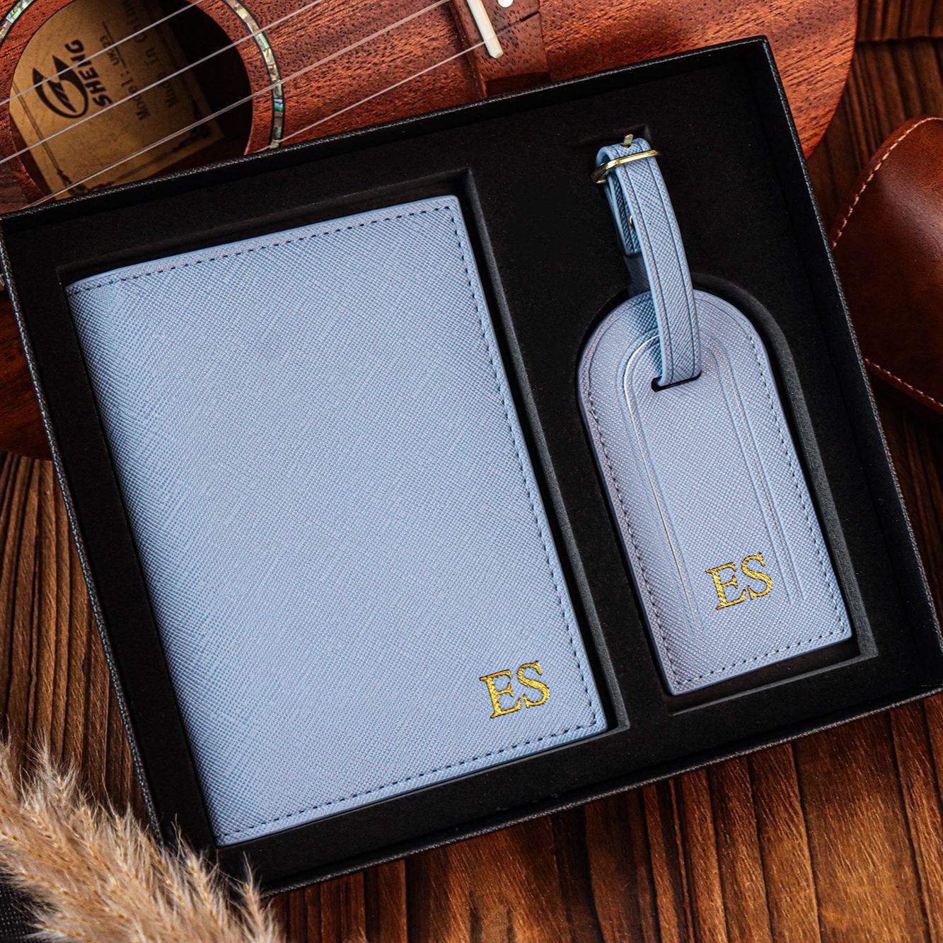 Personalised Passport Holder & Luggage Tag ,Custom Passport Wallet ,Wedding Gift,Travel Gift for Her ,Groomsmen Proposal, Travel Accessories