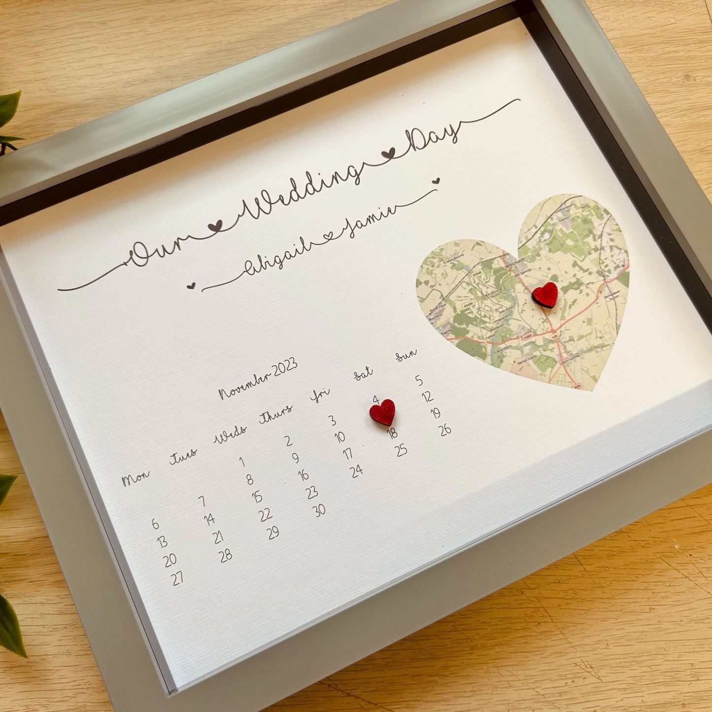 Framed Wedding Map Gift, Personalised Wedding Frame, Wedding Date Gift, Wedding Gifts, Couple Gift, Wedding Location Gift, Wedding Gift